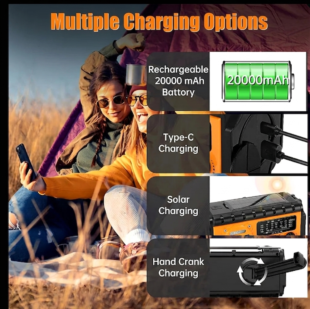 20000mAh Emergency Solar Radio