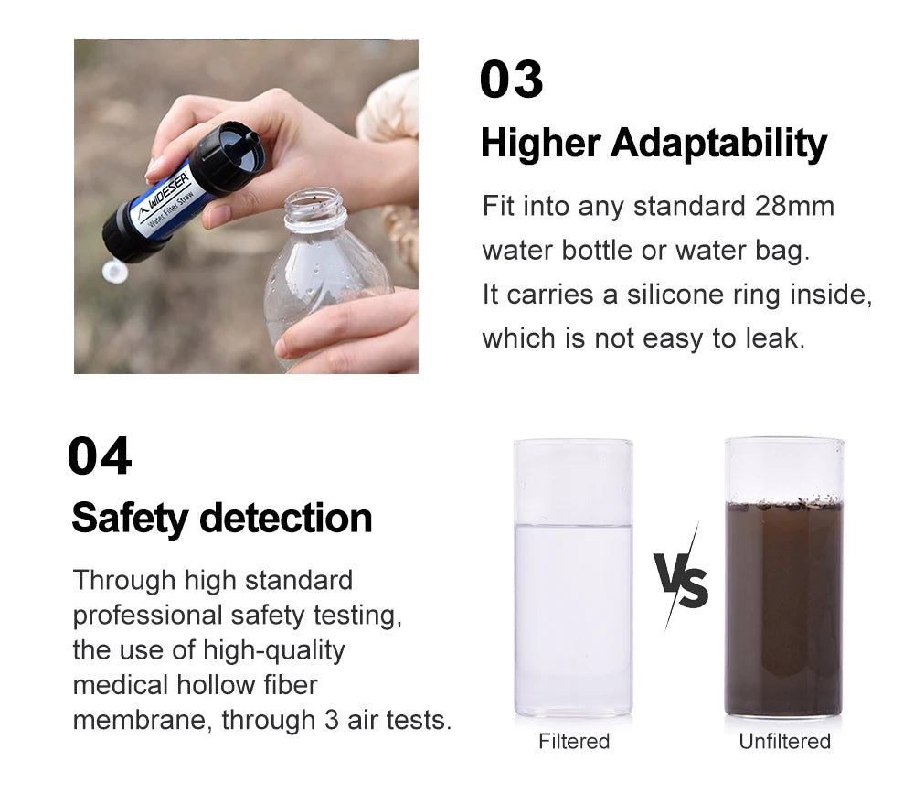 Stavera™ Survival Water Filter Straw